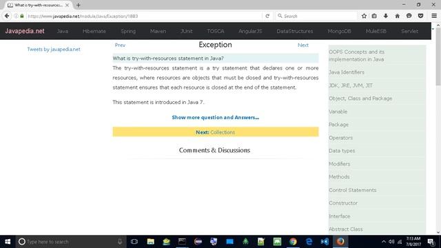 What is try-with-resources statement in Java?
| javapedia.net смотреть онлайн