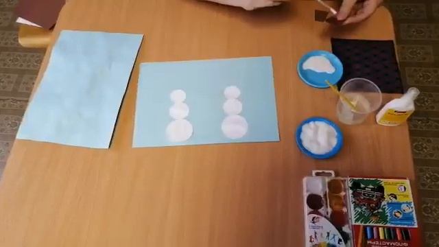 Аппликация "Снеговик" смотреть онлайн