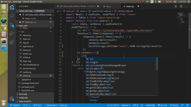 React js pwa tutorial #9 API data in offline mode | Progressive web app смотреть онлайн