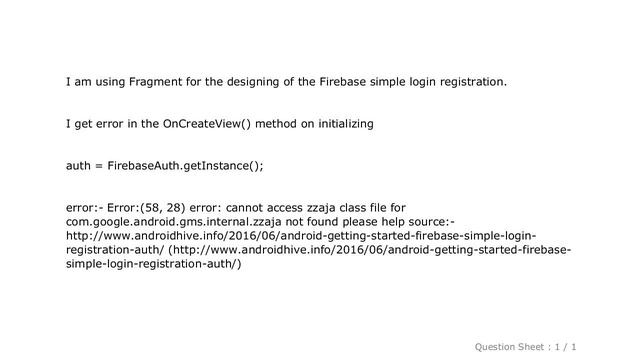 Android : Class file for com.google.android.gms.internal.zzaja not found смотреть онлайн