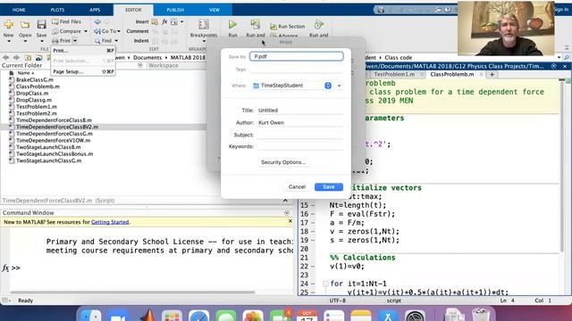 Converting MATLAB code to a PDF file. смотреть онлайн