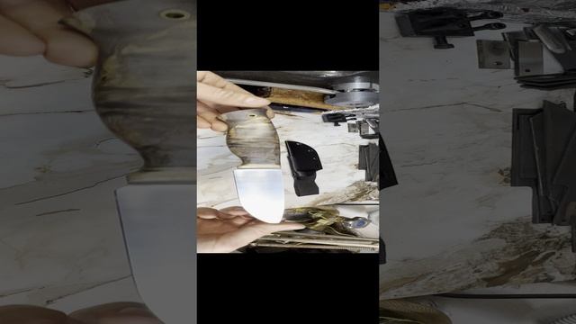 Нож для охотника. Сталь CPR и карельская берёза. смотреть онлайн