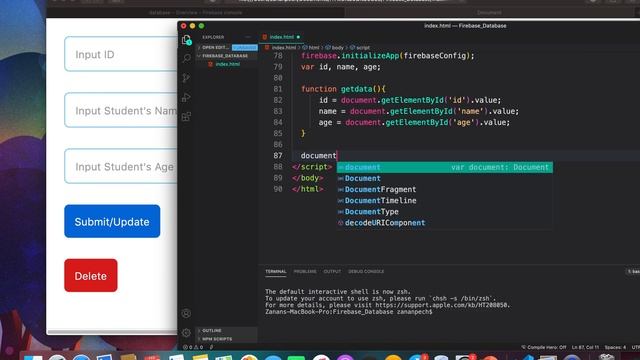Firebase Tutorial - How to Write/Update, Delete (Firebase DATABASE 2021) смотреть онлайн