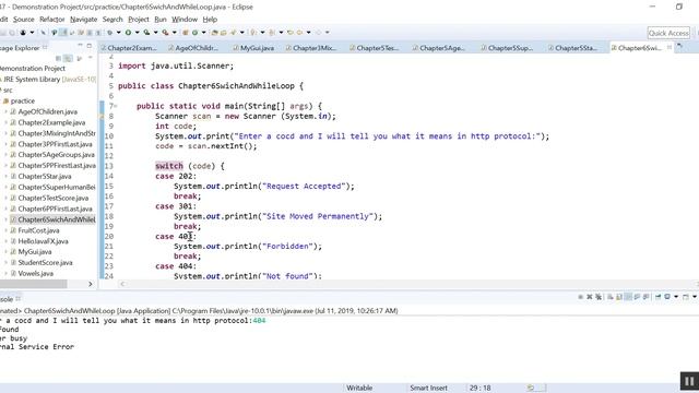 Chapter 6: switch Statement Inside a While loop смотреть онлайн