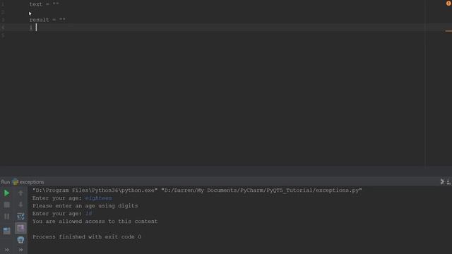 8. Exception Handling - Python PyQt5 Desktop Application Development Tutorial смотреть онлайн