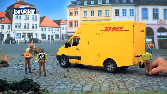 Фургон DHL с погрузчиком Mercedes Benz Sprinter Bruder 02-534 02534 смотреть онлайн