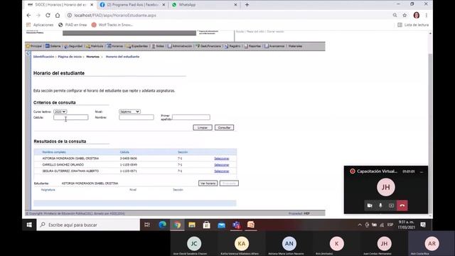 Módulo Horarios Colegio Técnicos Profesionales CTP SIGCE PIAD смотреть онлайн