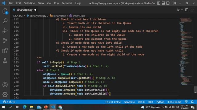 [Python] Insert in Binary Tree смотреть онлайн