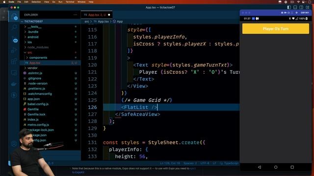 Finishing tic tac toe in react native смотреть онлайн