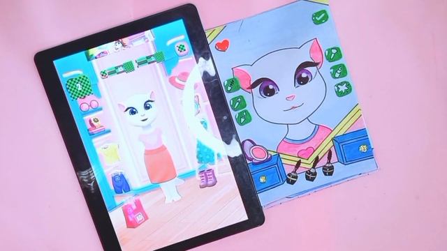 My Talking Angela 2 paper Quiet book / DIY my talking tom paper game / diy paper game / paper craft смотреть онлайн