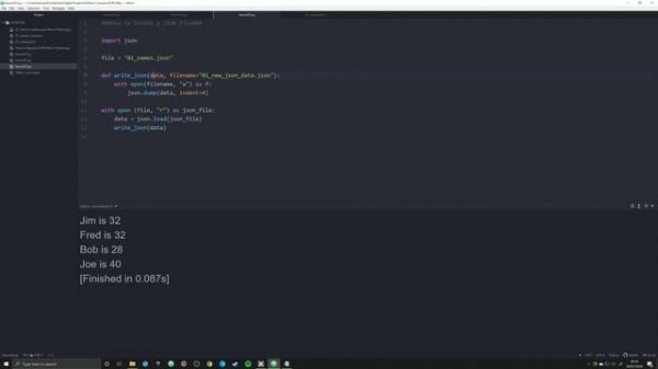 How to Create a JSON file in Python (Python and JSON Tutorial 03)