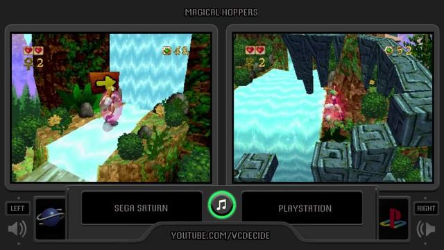 Magical Hoppers (Sega Saturn vs Playstation) Side by Side Comparison смотреть онлайн