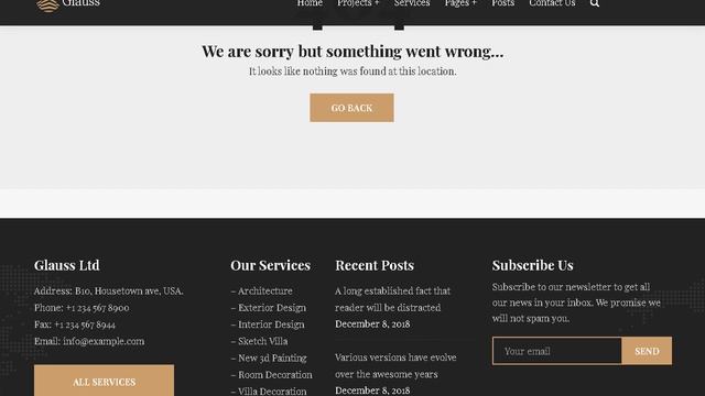 Glauss - Architecture WordPress Theme | Themeforest Templates смотреть онлайн
