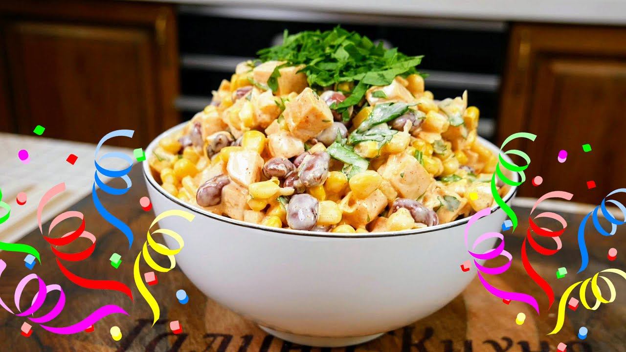 Вкусный и быстрый САЛАТ на Новогодний стол. Салат из ТРЁХ ИНГРЕДИЕНТОВ, цыганка готовит. смотреть онлайн