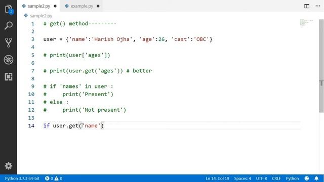 get() Method In Dictionary смотреть онлайн