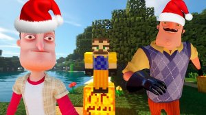 НОВОГОДНИЕ ПРИКЛЮЧЕНИЯ С ПРИВЕТ СОСЕДОМ!ИГРА HELLO NEIGHBOR В МАЙНКРАФТЕ!MINECRAFT 1.18!ШОУ ХРИПЛЫХ!