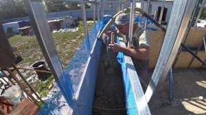 заливка стен из полистиролбетона