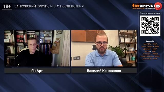 Банковский кризис и его последствия / Биржевая среда с Яном Артом смотреть онлайн