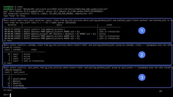 Диагностика и оптимизация производительности PostgreSQL