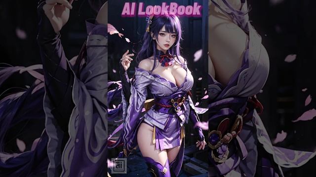 4K AI Art | Raiden Shogun | Genshin Impact |AI lookbook смотреть онлайн