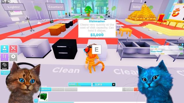 КОШАЧИЙ РЕСТОРАН В РОБЛОКС (Roblox My Restaurant) Весёлый Кот и КОТЁНОК ЛАЙК смотреть онлайн