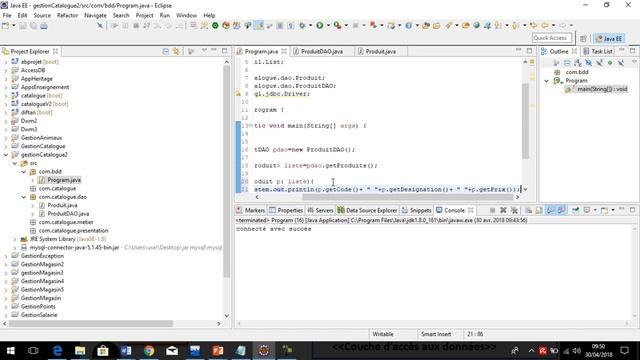3-JAVA Gestion du catalogue - Liste des produits (Connection-PreparedStatement-ResultSet -JDBC) смотреть онлайн