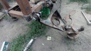 делаем самодельный квадроцикл из мотороллера муравей,с двигателем от альфы 110 кубов,часть 1(начало