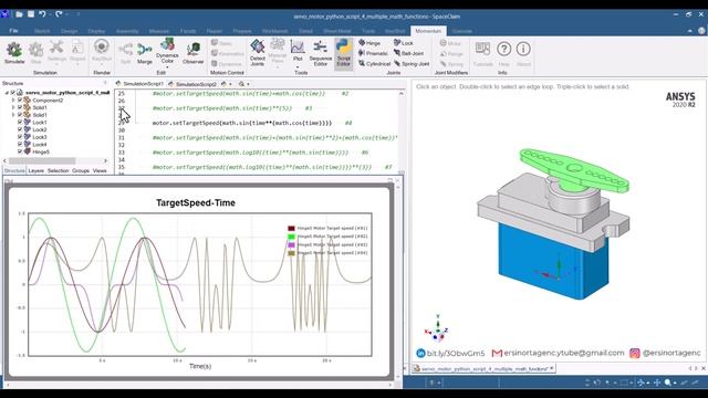 SpaceClaim Dynamics Study 1.3 - Python Script, Using Math Functions - Algorxy Momentum смотреть онлайн