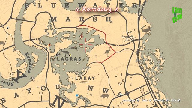 ❌ Red Dead Redemption 2 Online 💰 BLUEWATER MARSH Treasure Map Location - All Locations - RDR2