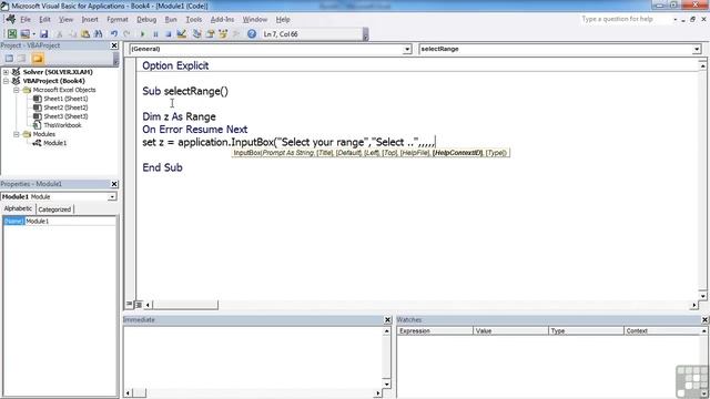 1003 Selecting A Range With The INPUT Box смотреть онлайн