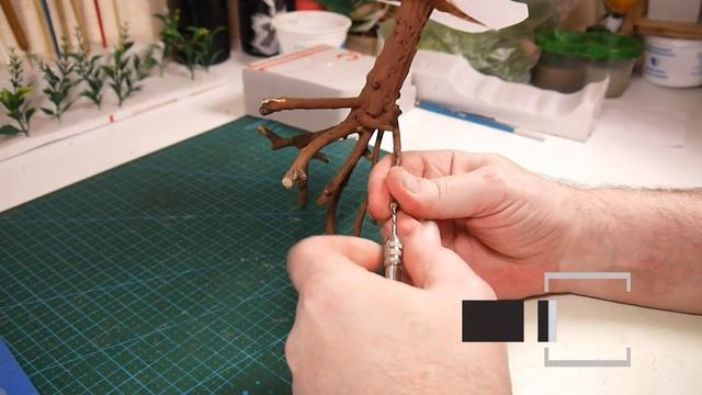 Дерево из веточек для диорамы своими руками из набора HOCH. смотреть онлайн