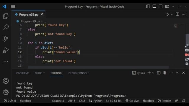 Python Program to Check if a Key is Already Present in a Dictionary смотреть онлайн
