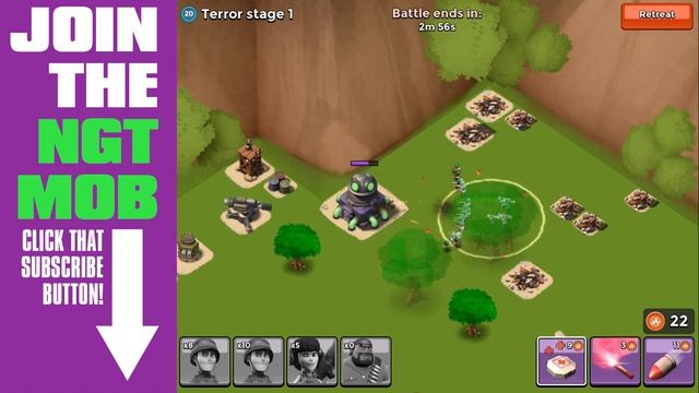 Terror Stage #1 - Level 20 Volcano Base | Doctor Terror's Boom Beach HQ Attack Strategies смотреть онлайн