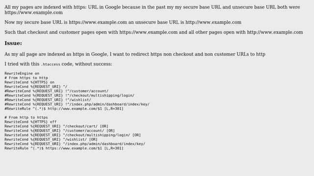 https to http change url through .htaccess in magento sites except checkout or my account page смотреть онлайн