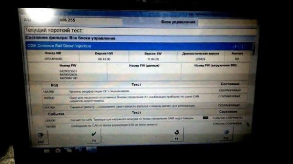 Диагностика мерседес спринтер
