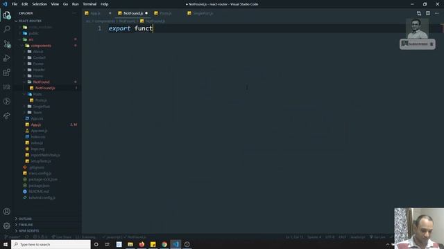 55. 404 Not Found Route Page implementation in the React Router - ReactJS. смотреть онлайн