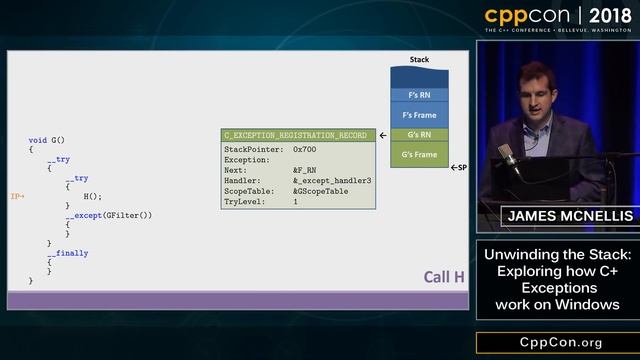 CppCon 2018: James McNellis “Unwinding the Stack: Exploring How C++ Exceptions Work on Windows” смотреть онлайн