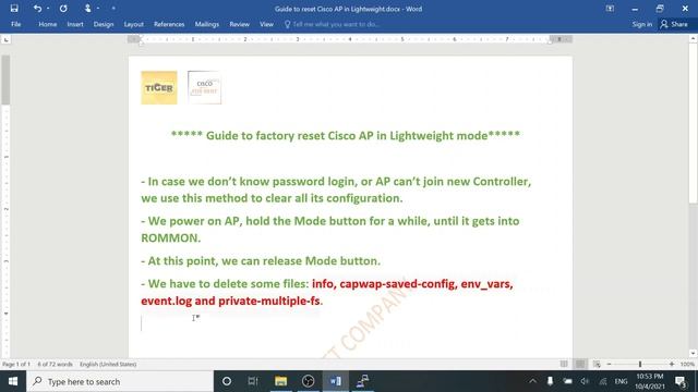 Guide to reset Cisco AP in Lightweight Mode смотреть онлайн