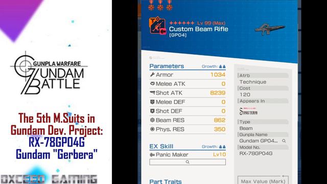 Gundam GP04 'Gerbera' EX Skills Showcase [ Gundam Battle: Gunpla Warfare ] смотреть онлайн