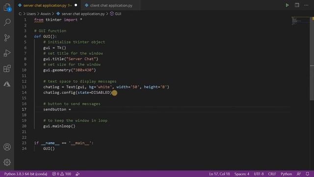 1. Python GUI Chat Application | Building GUI using Tkinter смотреть онлайн