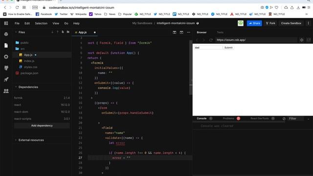 React js Formik : Error Handeling смотреть онлайн