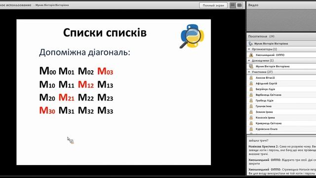 Тренінг по Python. Лекція 5. Вікторія Мулик смотреть онлайн