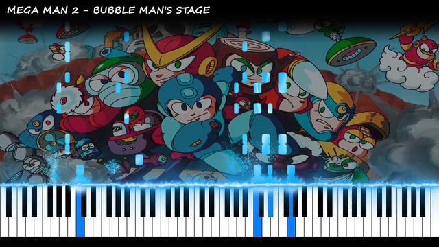 Mega Man 2 - Bubble Man's Stage | VIDEO GAME PIANO COVER | PIANO TUTORIAL смотреть онлайн
