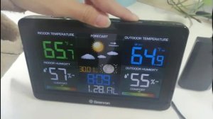 Метеостанция Geevon, беспроводные Часы с термометром для дома и улицы.