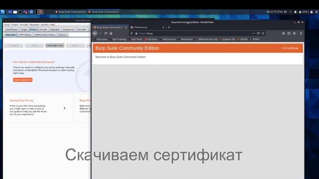 НАСТРОЙКА BURPSUITE В KALI LINUX | SETTINGS BURPSUITE IN KALI LINUX