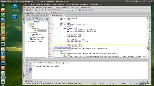 How to make movie player using Java / JavaFX? смотреть онлайн