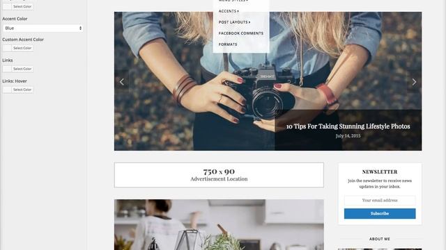 Customizing Your Design - Chic WordPress Theme смотреть онлайн