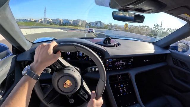 2023 Porsche Taycan Turbo - POV Driving Impressions (Porsche Experience Center LA)