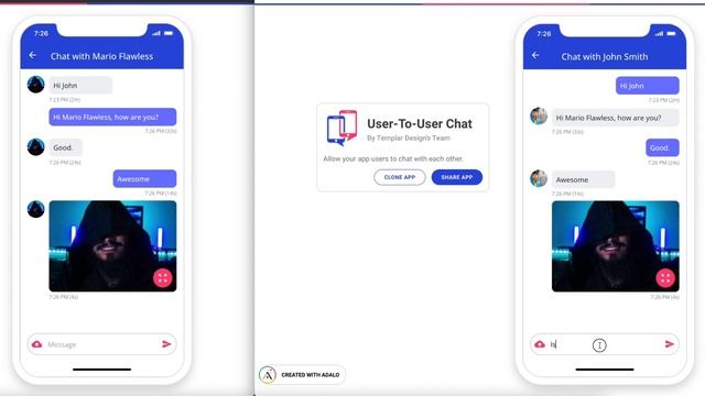 User-To-User Chat Template Demo смотреть онлайн