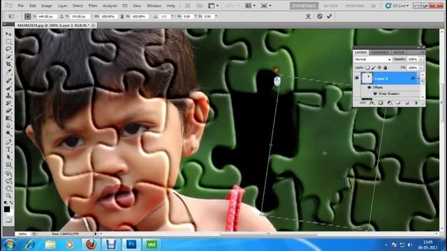 puzzle effect on photoshop смотреть онлайн
